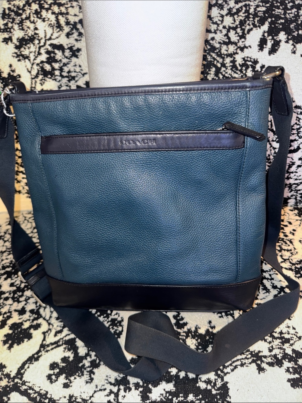 Coach Blue Pebbled Leather Camden Tech